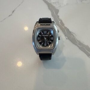 Nixon Silver and Black Wristwatch